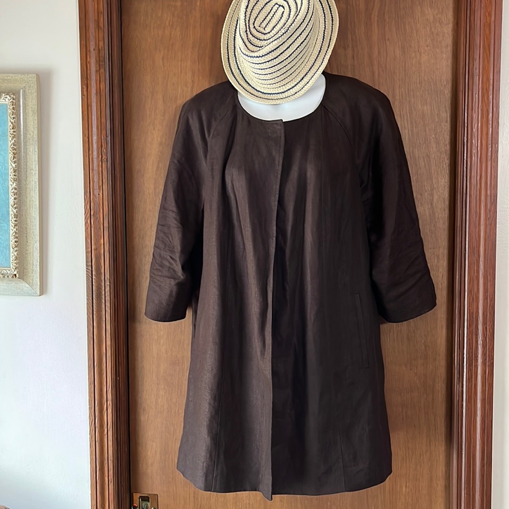 Talbots summer Linen blazer size xl petite fits size medium